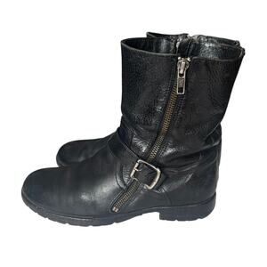 Frye Dean Engineer 87151 Black Leather Moto Ankle Boots Men’s 7D (Women’s 8.5–9)